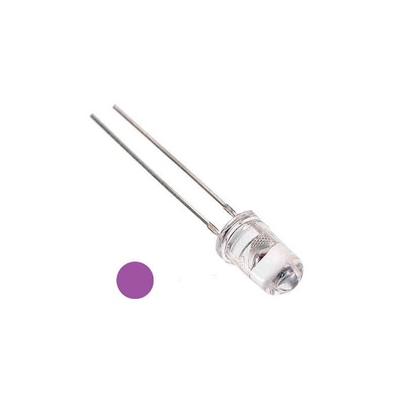 LD5-MOR-ULT Morado Ultrabrillante Transparente 5mm