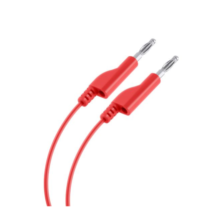 PUN-020R Cable Plug a Plug Tipo Banana Color Rojo 1m