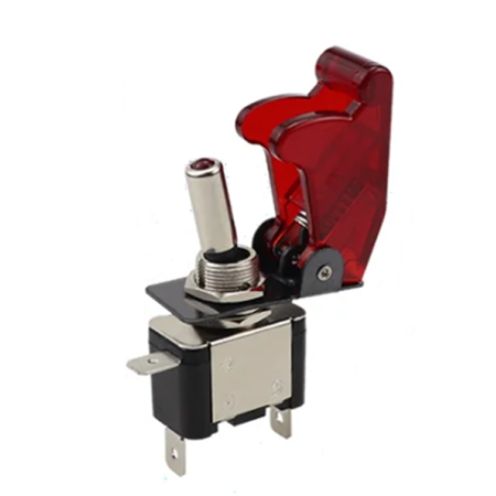 835-278 Interruptor con Cubierta de Seguridad e Indicador Piloto Rojo