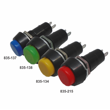 835-215 Interruptor Tipo Push Rojo Grande Normalmente Abierto