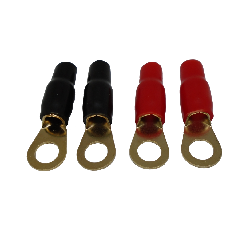 520-928 Kit de 4 Terminales con Aislante Tipo de Ojillo para Cables Calibre 6AWG