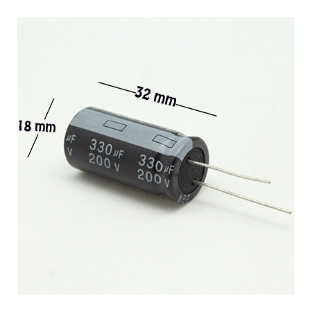 CE-330-200V Capacitor Electrolítico 330uF 200V 105C