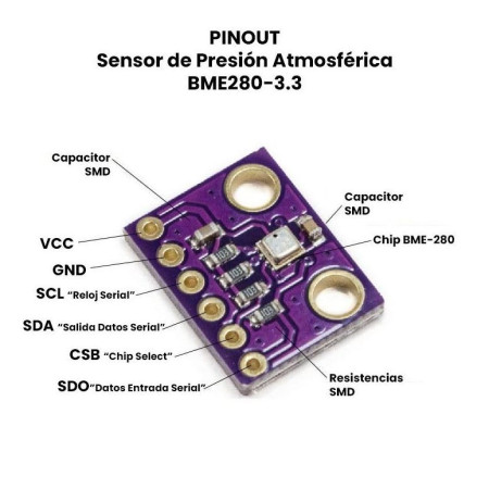 XS-469 Sensor de Presión Atmosférica BME280 3.3V