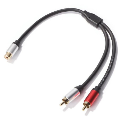 080-235 Cable Divisor 2 Plug Macho RCA a 1 Plug Hembra RCA 50cm
