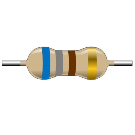 R680E-1-2 Resistencia de Carbón 680 ohms 1/2 Watt
