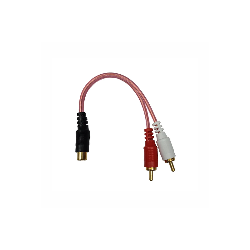 080-190 Cable Divisor 2 Plug Macho RCA a 1 Plug Hembra RCA 10cm