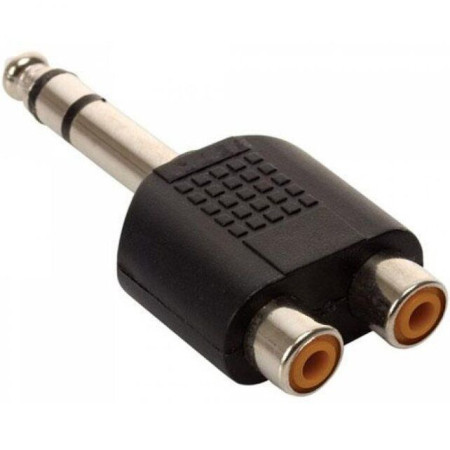 705-070 251-105 Adaptador de Plug 6.3 mm a 2 Jacks RCA