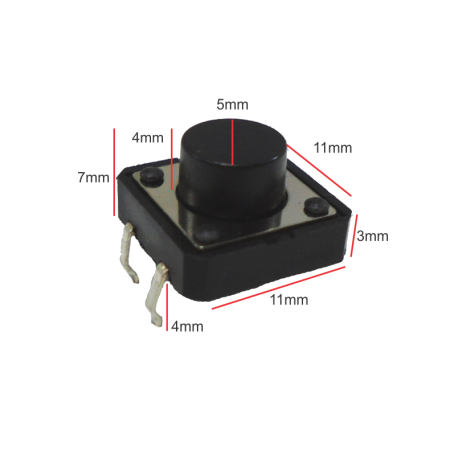 835-555-7MM Mini Switch Cuadrado Grande 4 Pines Boton 7MM