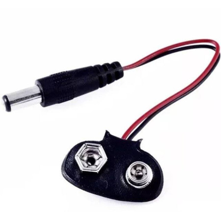 BRO-9V-AR Broche para Batería  Cuadrada de 9V con Conector para Arduino
