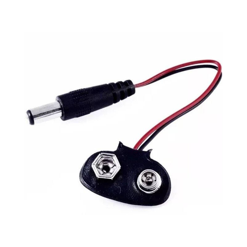 BRO-9V-AR Broche para Batería  Cuadrada de 9V con Conector para Arduino