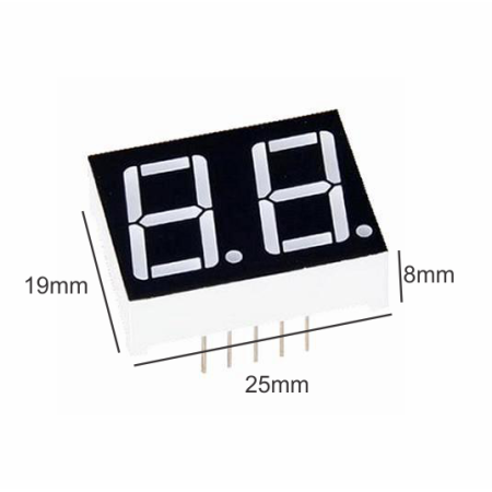D7AC-2-RO Display 7 Segmentos 2 Digitos Anodo Color Rojo