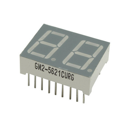 D7CC-2-RO Display 7 Segmentos 2 Dígitos Cátodo Común Color Rojo