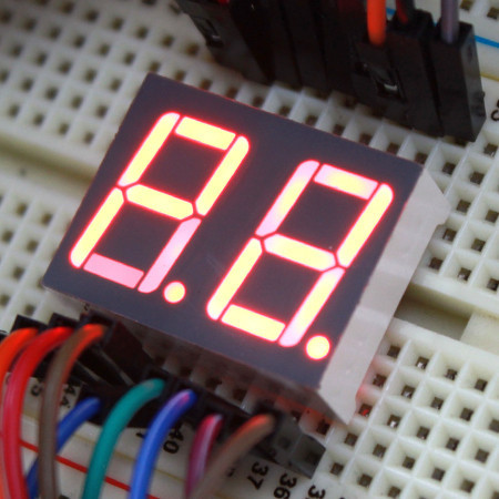 D7CC-2-RO Display 7 Segmentos 2 Dígitos Cátodo Común Color Rojo