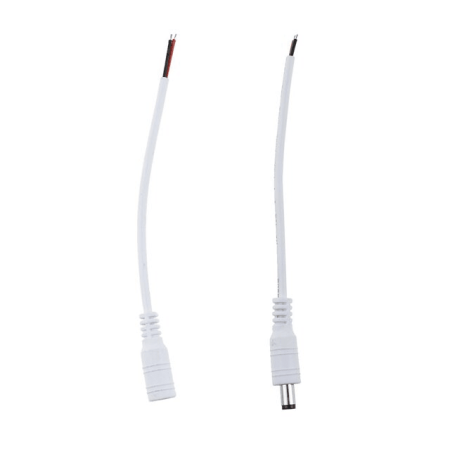 245-919 Plug y Jack para Tiras de Led Blanco 15 cm