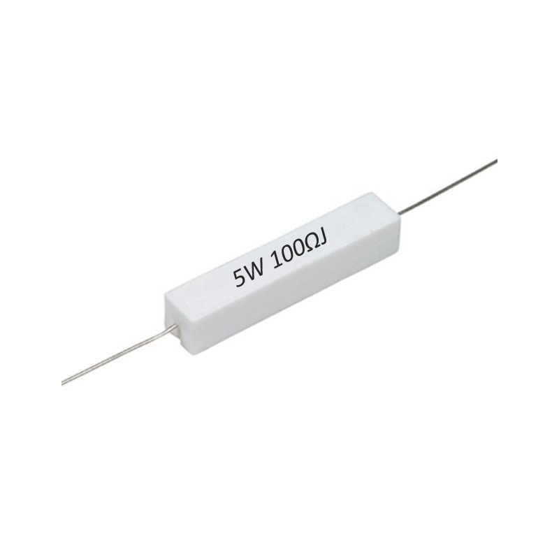 R100E-5W Resistencia de Alambre 100 ohms 5W 813-539