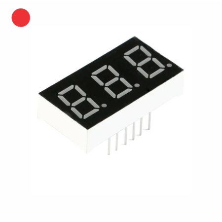 D7AC-3-RO Display 7 Segmentos 3 Digitos Anodo Comun Rojo