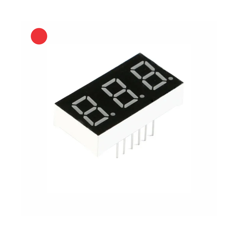 D7AC-3-RO Display 7 Segmentos 3 Digitos Anodo Comun Rojo