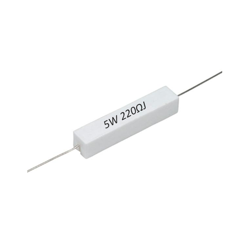 R220E-5W Resistencia de Alambre 220 ohms 5W 813-551