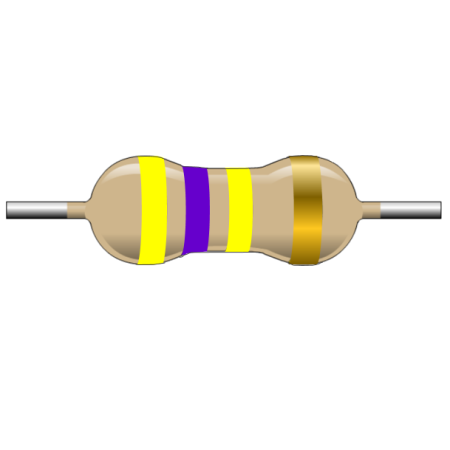 R470K-1-2 Resistencia de Carbón 470K ohms 1/2 Watt