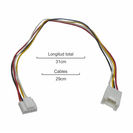 870-822 Conector Arnés Macho Hembra de 4 Vías, Tipo JST M22, Paso 2mm