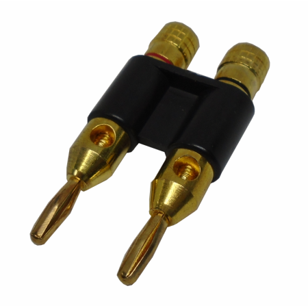 705-736 Plug Doble tipo Banana Con Conectores Dorados