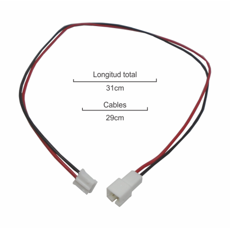 870-818 Conector Arnés Macho Hembra de 2 Vías, Tipo JST M22, Paso 2mm