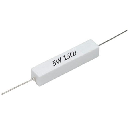 R15E-5W Resistencia de Alambre 15 ohms 5W 813-509