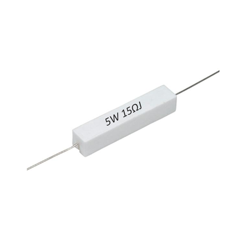 R15E-5W Resistencia de Alambre 15 ohms 5W 813-509