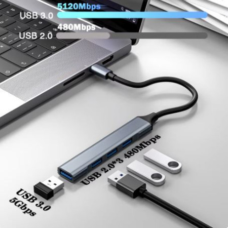 700-080 Adaptador HUB USB Multipuerto, Plug Tipo A 3.0