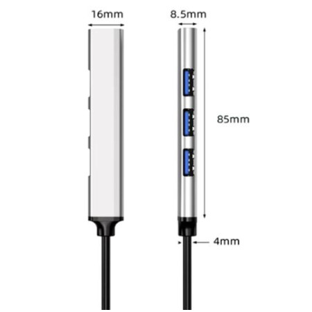 700-080 Adaptador HUB USB Multipuerto, Plug Tipo A 3.0