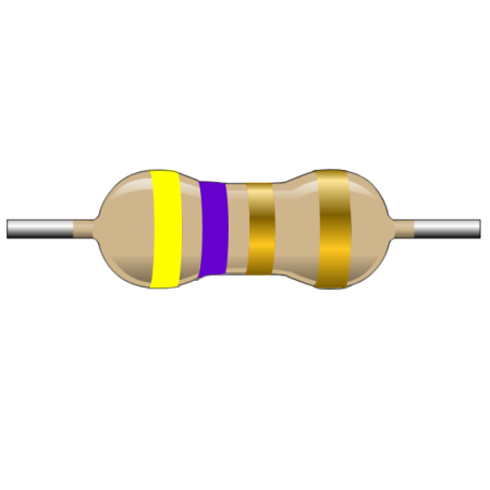 R4E7-1-2 Resistencia de Carbón 4.7 ohms 1/2 Watt