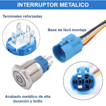 3A 12-24V Con Piloto Azul