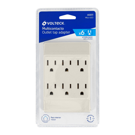 MUL-620 Multicontacto para Interior de 6 Entradas, Aterrizado 46811
