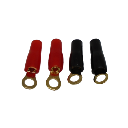 520-920 Kit de 4 Terminales con Aislante Tipo de Ojillo para Cables Calibre 14AWG