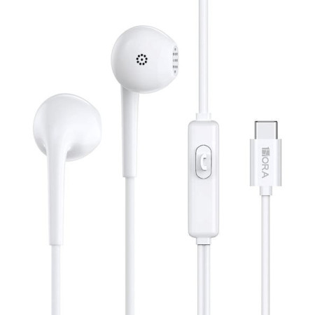 700-2004 Audífonos Alámbricos Tipo C AUT124 Color Blanco