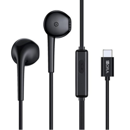 700-2006 Audífonos Alámbricos Tipo C AUT124 Color Negro