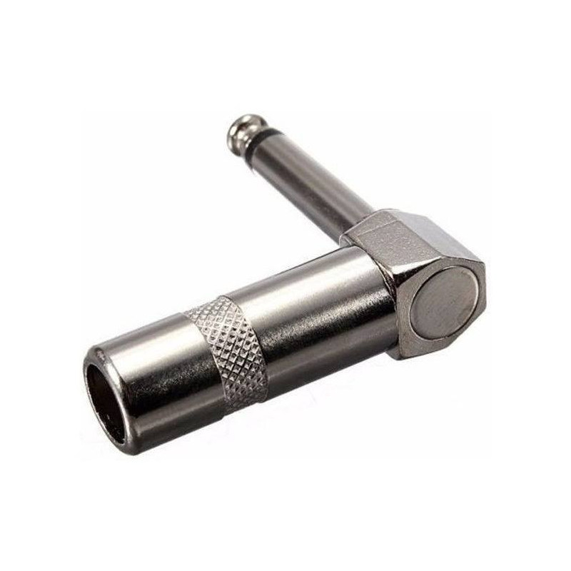 705-916 Plug 6.3mm Mono Baquelita en L Metálico