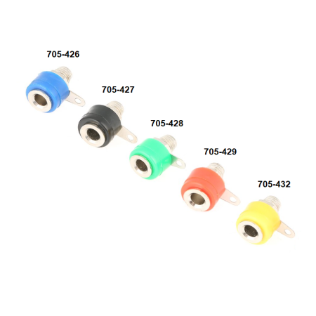 705-420 Jack Banana Hembra Chico Color Amarillo 4mm