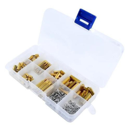 XS-303 Kit De 120 Separadores Standoff Hexagonales Y Tornillos  M3 De Latón