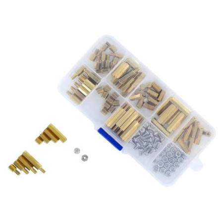 XS-303 Kit De 120 Separadores Standoff Hexagonales Y Tornillos  M3 De Latón