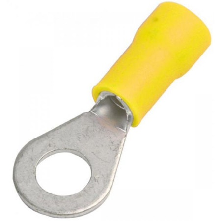 TO-805 Terminal de Ojillo Forro Amarillo Calibre 10-12 3/8