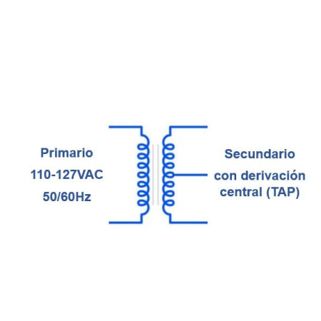 Salida 9V 120mA 0.12A con Derivación Central TAP