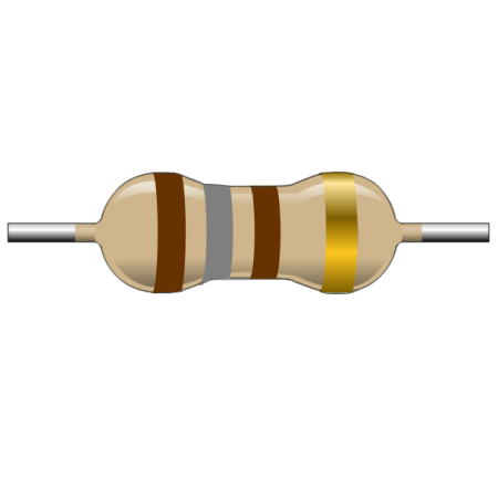 R180E-1-2 Resistencia de Carbón 180 ohms 1/2 Watt