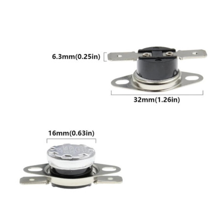 KSD301-95-NA Termostato KSD301 95°C 250V 10A Normalmente Abierto