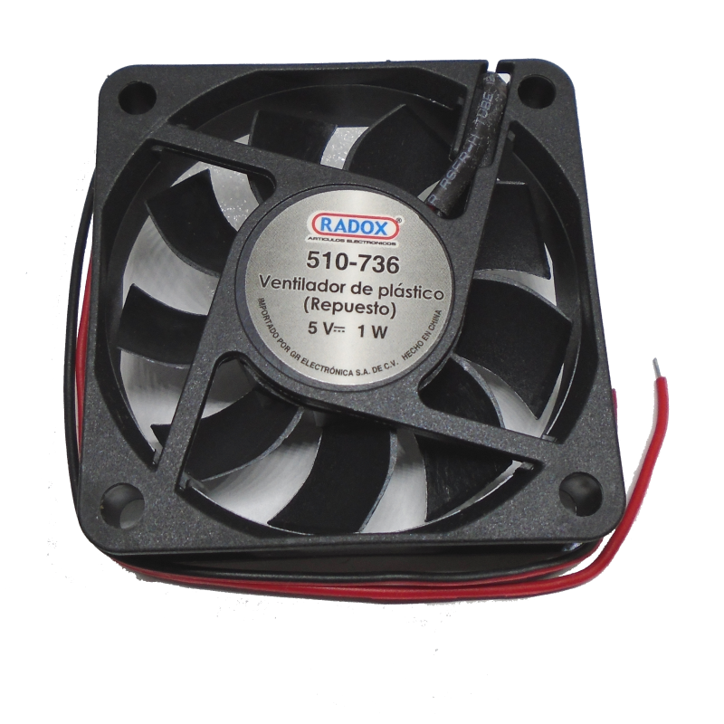 510-736 Ventilador de Plastico Repuesto 5V 6X6X1.5CM