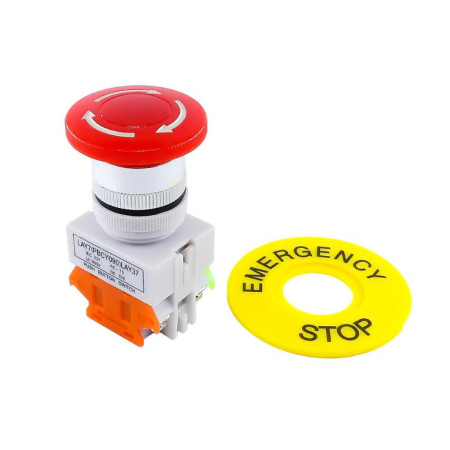 835-1000 Botón de Paro de Emergencia 660V 10A 22mm