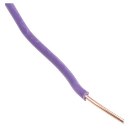ALA24-MOR Alambre Calibre 24 para Proto Color Morado (Por Metro)