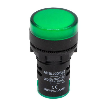 245-1010 Indicador Luminoso para Tableros 110VAC Color Verde
