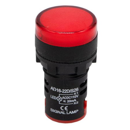 245-1011 Indicador Luminoso para Tableros 110VAC Color Rojo