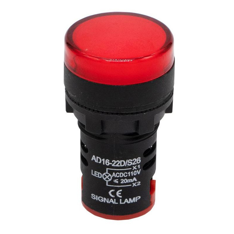 245-1011 Indicador Luminoso para Tableros 110VAC Color Rojo